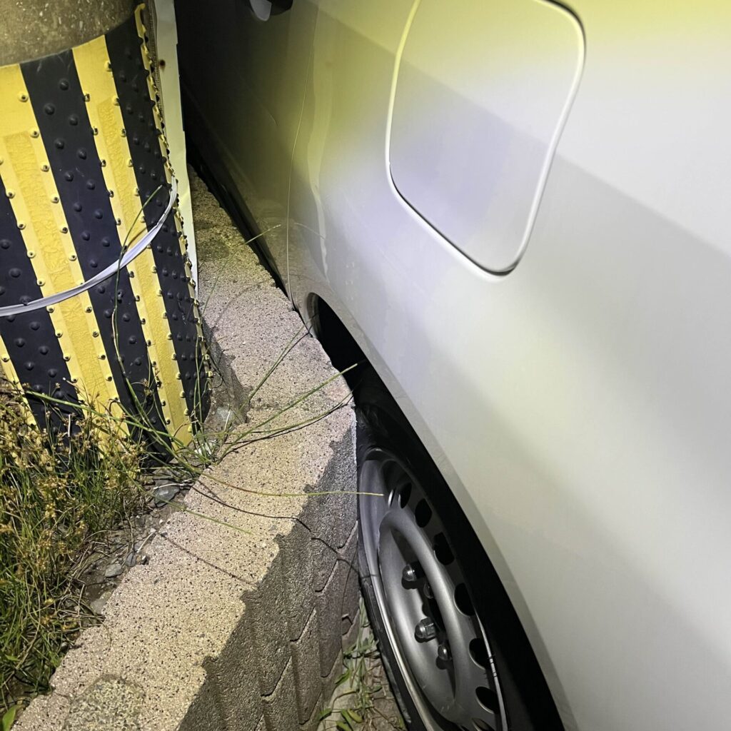 施工例｜運転ミスの救援作業画像